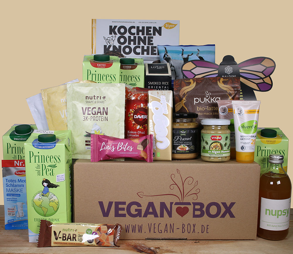 Box mit veganen Produkten