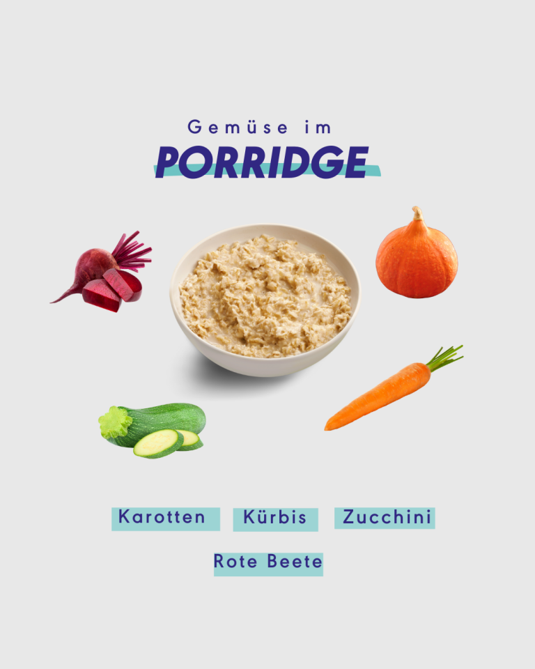 Verschiedenes Gemüse als Porridge Topping