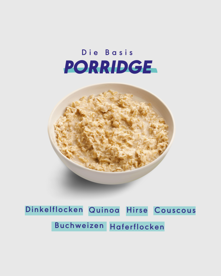 Porridge mit Basiszutaten Grafik
