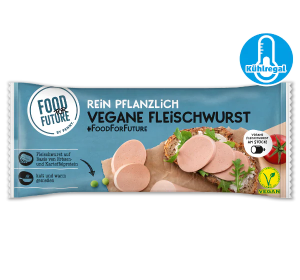 Packshot vegane Fleischwurst: Penny vegane Produkte