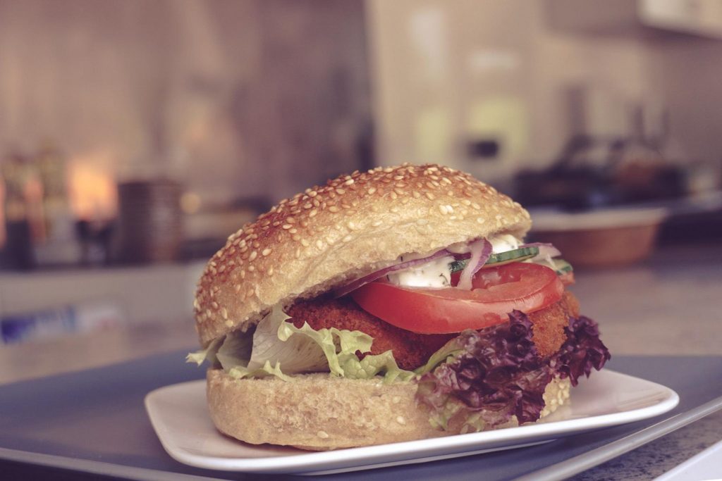 Veganer Burger auf der VeggieWorld